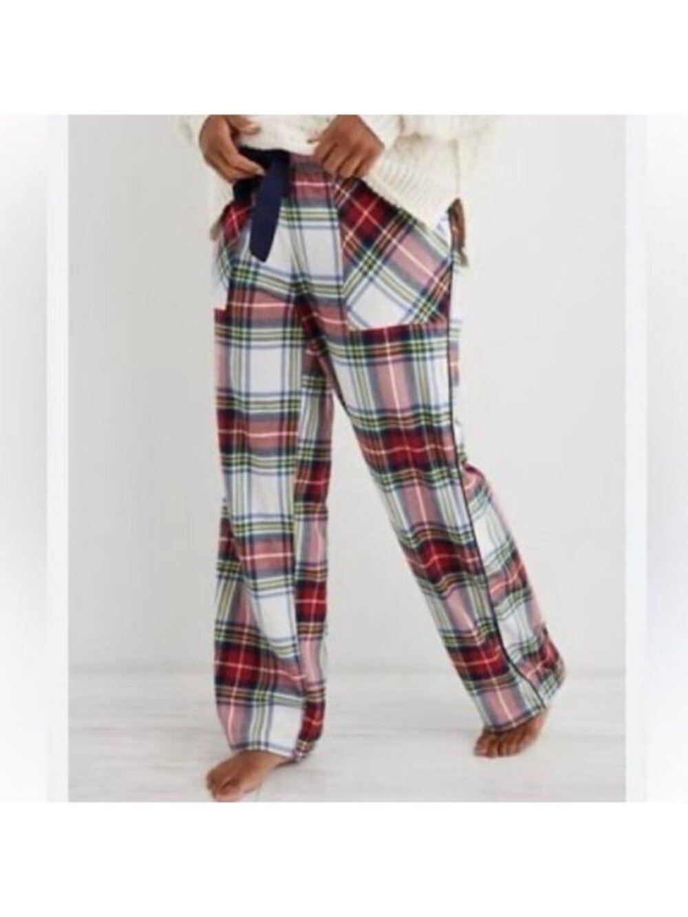 Aerie Plaid Flannel Pajama Lounge Pants Drawstring Pockets Women’s XS